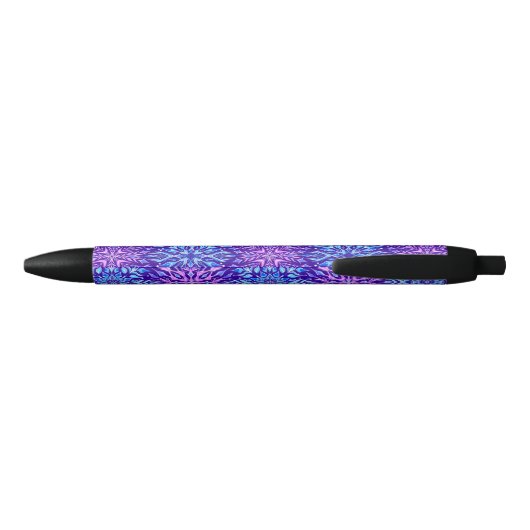 Stylo Noir Boule de neige en cristal clair ornement (Dos)