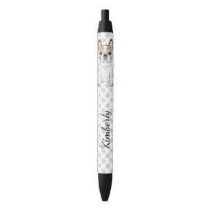 Stylo Noir Bouledogue français fauve pied Frenchie Chien mign