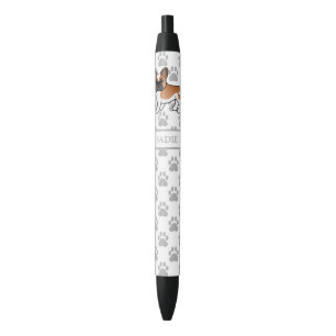 Stylo Noir Bouledogue Français Rouge Piebald Chien de Dessin 