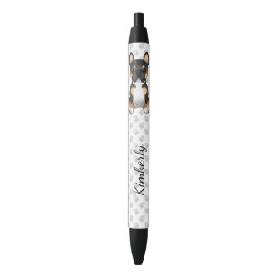 Stylo Noir Bouledogue Français Tricolore Noir Frenchie Chien 