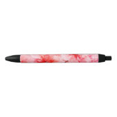 Stylo Noir Boules de fleurs de cerisier d'aquarelle (Devant)