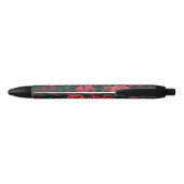 Stylo Noir Bouquet de roses rouges (Dos)