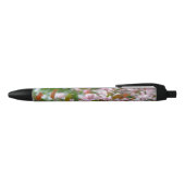 Stylo Noir Branche délicate avec fleurs pommier (Haut)