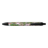 Stylo Noir Branche délicate avec fleurs pommier (Dos)