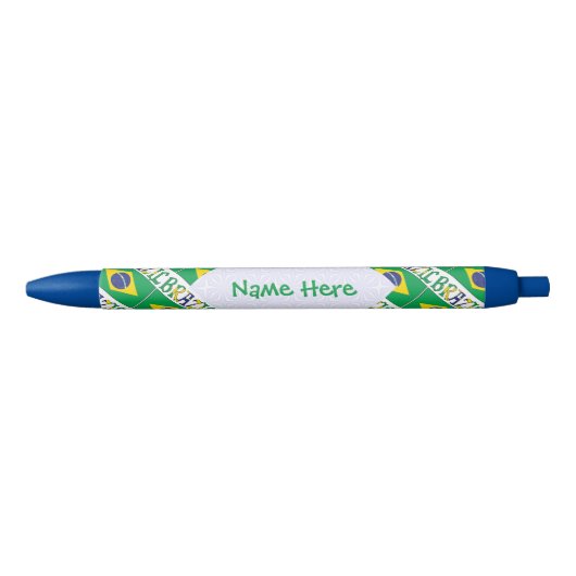 Stylo Noir Brazil Flag Personalized (Devant)