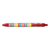 Stylo Noir Bright Colorful Rainbow Striped Monogrammed (Dos)
