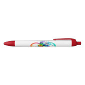 Stylo Noir Bright infinity with rainbow butterfly (Haut)