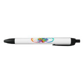 Stylo Noir Bright infinity with rainbow butterfly (Bas)
