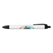 Stylo Noir Bright infinity with rainbow butterfly (Haut)