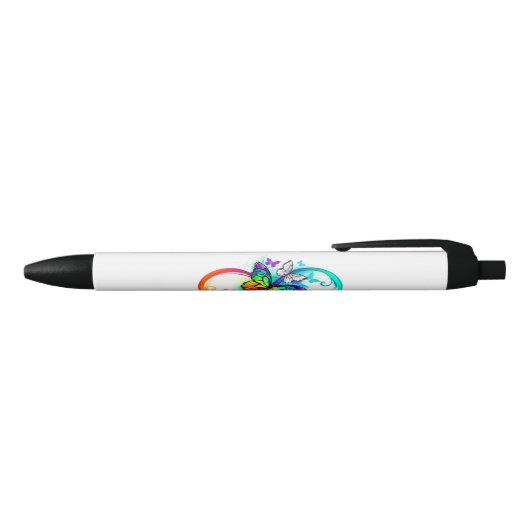 Stylo Noir Bright infinity with rainbow butterfly (Haut)
