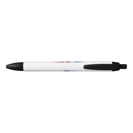 Stylo Noir Bright infinity with rainbow butterfly (Dos)