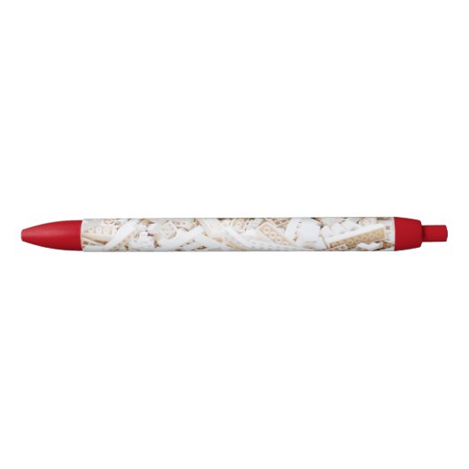 Stylo Noir briques blanches (Devant)