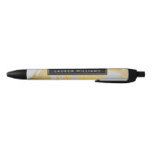 Stylo Noir Brochures Abstraites Faux Gold sur Grey II (Bas)