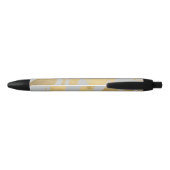 Stylo Noir Brochures Abstraites Faux Gold sur Grey II (Dos)
