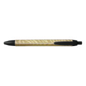 Stylo Noir Bronze d'or Zebra Print Jungle Safari Glam (Dos)