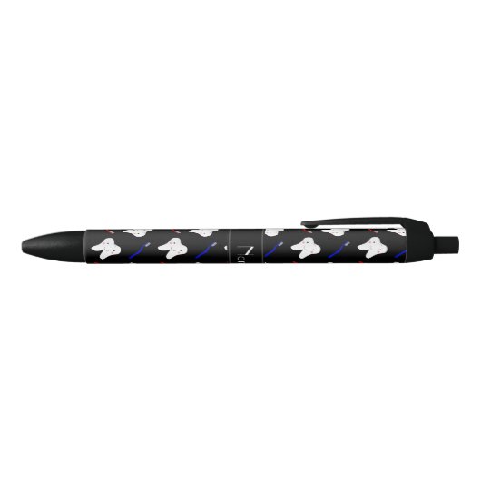Stylo Noir Brosses de noir et motif nommés personnalisés de (Haut)