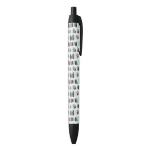 Stylo Noir Brosses et motif de courses d'encre