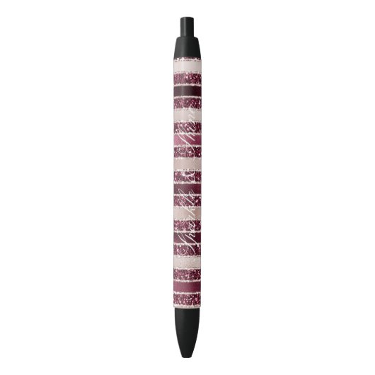 Stylo Noir Brousse rose Bourgogne rouge Parties scintillant r (devant Vertical)