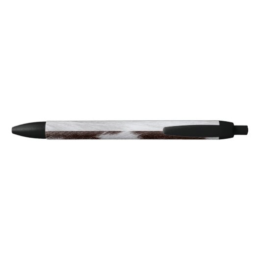 Stylo Noir Brown fourrure de vache blanche comme Monogramme d (Dos)