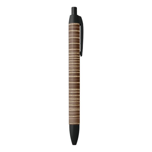 Stylo Noir Brown Gold Stripes   (Bas (Vertical))