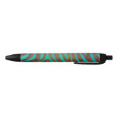 Stylo Noir Brun de zèbre et copie turquoise (Bas)