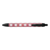 Stylo Noir Buffalo plaid rouge et blanc (Dos)