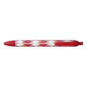 Stylo Noir Buffalo plaid rouge et blanc (Dos)