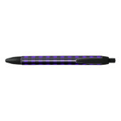 Stylo Noir Buffle Bleu Grande Plaid (Dos)