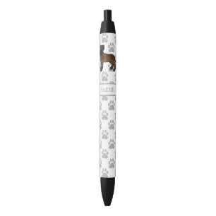 Stylo Noir Bullmastiff bringé Chien de dessin animé mignon &