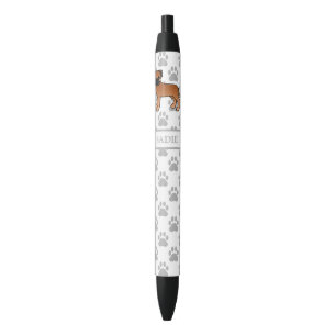 Stylo Noir Bullmastiff Rouge Chien de Dessin Animé Mignon & N