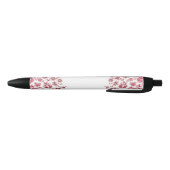 Stylo Noir Bunches de fleurs roses (Bas)
