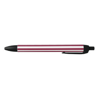Stylo Noir Burgundy et blanc rayures de bonbons