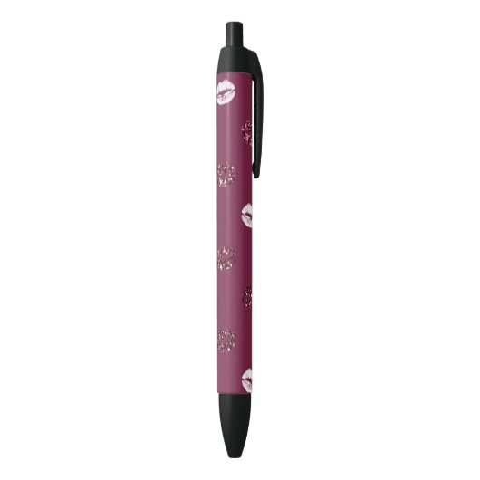 Stylo Noir Burgundy rose Parties scintillant rouge blanc Bais (Bas (Vertical))
