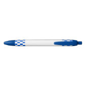 Stylo Noir Butin checkered bleu de marchandises de vente (Dos)