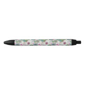 Stylo Noir Cactus exotique d'aquarelle de Boho et motif (Devant)
