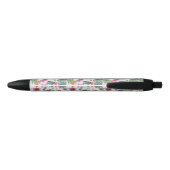 Stylo Noir Cactus exotique d'aquarelle de Boho et motif (Dos)
