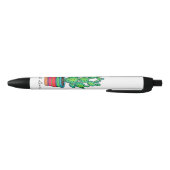 Stylo Noir Cactus magnifique d'aquarelle dans le beau pot (Bas)