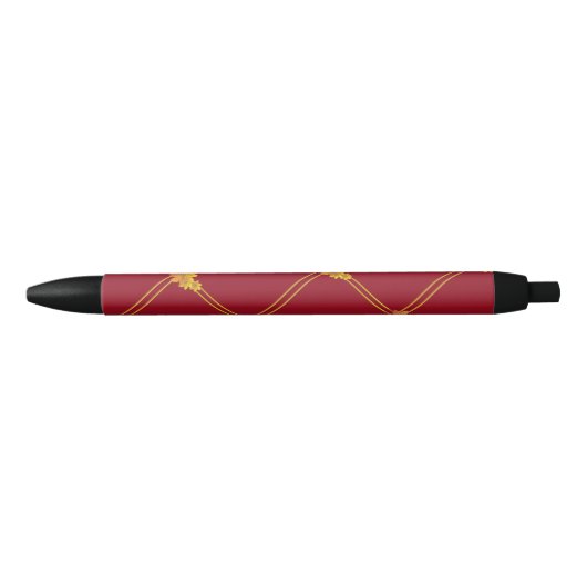 Stylo Noir Cadeau de fleur (Devant)