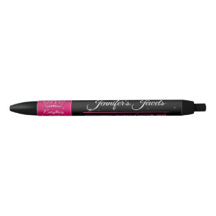 Stylo Noir Cadeau de logo d'entreprise de consultant en bijou