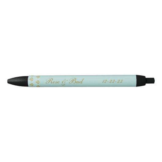 Stylo Noir Cadeau de mariage personnalisé Faveurs écriture st (Devant)