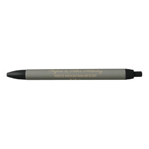 Stylo Noir Cadeau de mariage pour les invités, vert olive