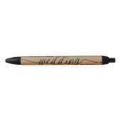 Stylo Noir Cadeau de mariage simple écriture Kraft de campagn (Devant)