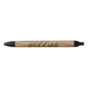 Stylo Noir Cadeau de mariage simple écriture Kraft de campagn