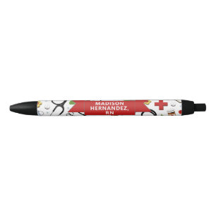 Stylo Noir Cadeau personnalisé d'infirmière