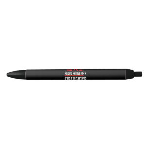 Stylo Noir Cadeau pompier   Père Fière D'Un Pompier