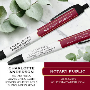 Stylo Noir Cadeau promotionnel classique de notaire public bo