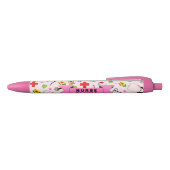 Stylo Noir Cadeau rose pour une infirmière mignonne (Haut)