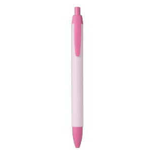 Stylo Noir Cadeaux motifs mignons rose clair minimaliste fave