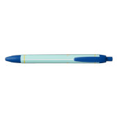 Stylo Noir Caducée et monogramme sur fond bleu clair (Dos)