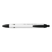 Stylo Noir Caducée Médical Simple Professionnel Noir Blanc (Dos)